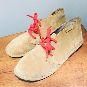 LL Bean Suede Lace up shoes kids size 5
